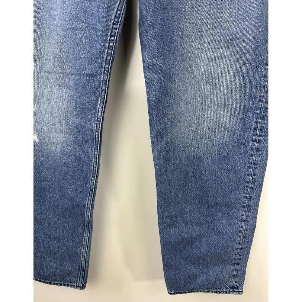 Rag & Bone Rosa Mid-Rise Boyfriend Jeans in Malibu Blue Denim Button Fly Size 34 - Picture 5 of 16